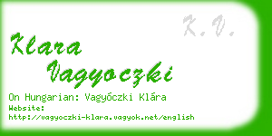klara vagyoczki business card